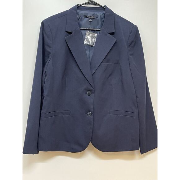Chadwicks of Boston Blazer Jacket Women’s Size 14P Blue Single Button Front - Picture 1 of 11